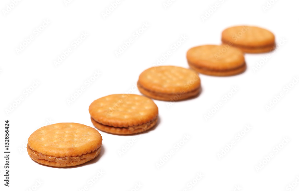 Crackers Isolated on a White Background Crackers Isolated on a White Background
