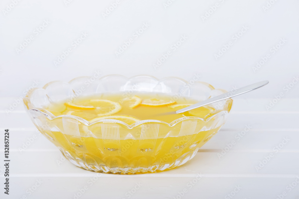 Lemon punch with fruit sweet alcohol summer drink Lemon punch with fruit sweet alcohol summer drink