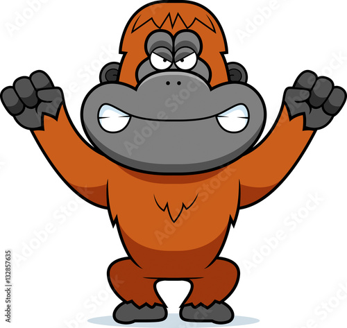 Angry Cartoon Orangutan