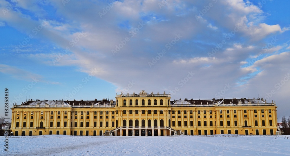 Naklejka premium Schloss Schönbrunn im Winter