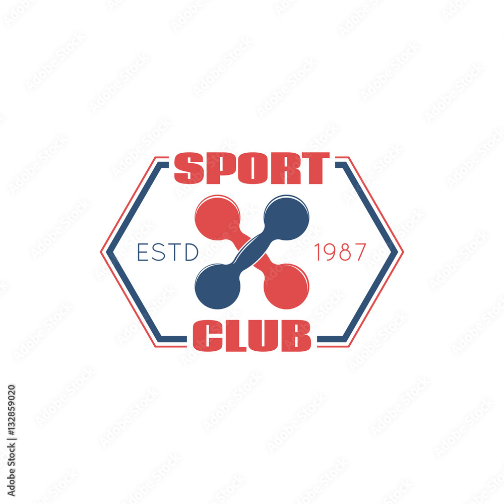Vector illustration Sport club logo or emblem isolated on white background. Vector illustration Sport club logo or emblem isolated on white background.