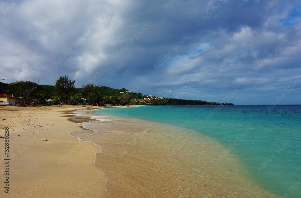 The Grand Anse beach in the Caribbean island country of Grenada