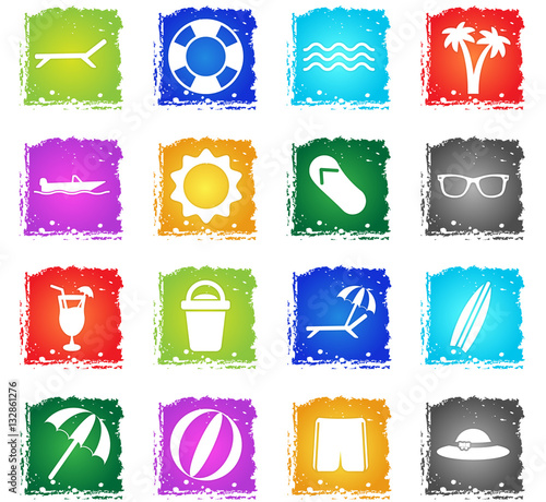 Beach simply icons