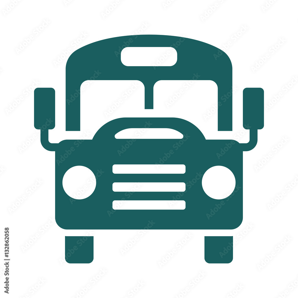 school bus simple icon on white background school bus simple icon on white background
