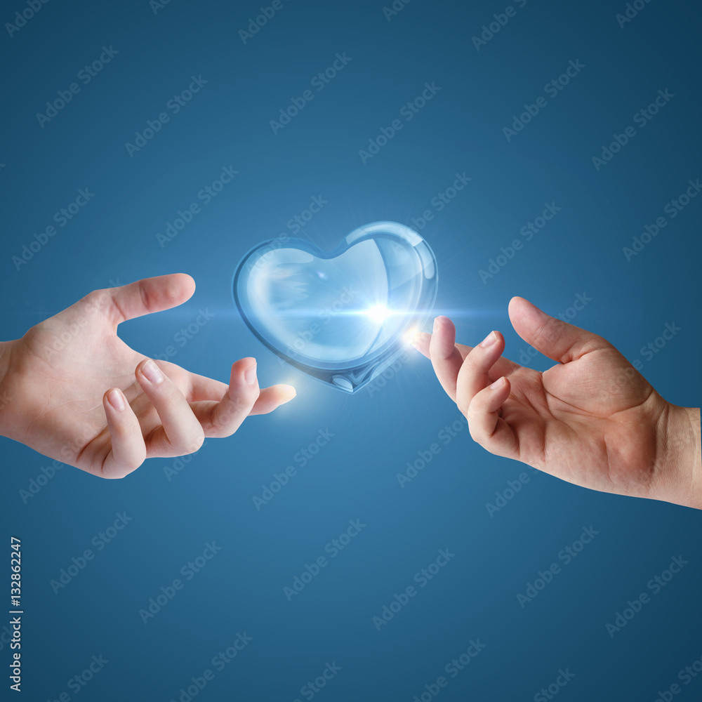 Heart in hands. Heart in hands.
