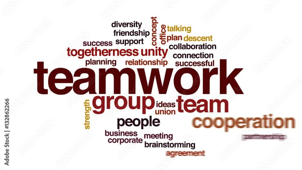 Teamwork animated word cloud. Teamwork animated word cloud.