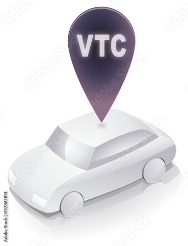 Voiture VTC (reflet)