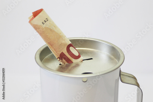 Spendendose Spardose mit 10,00 Euroschein