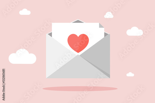 Flat love Valentine email