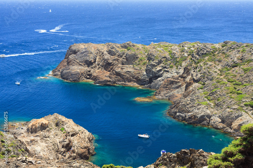 Rocky coast at Cap de Creus (Costa Brava, Catalonia, Spain)