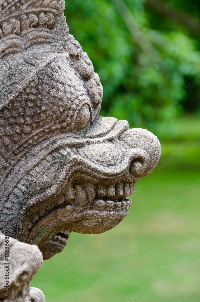 Profile of guardian statue from Phanom Rung, Thailand