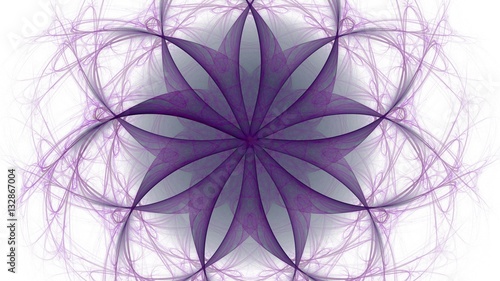 Heller Hintergrund mit floralem Fraktal - violett