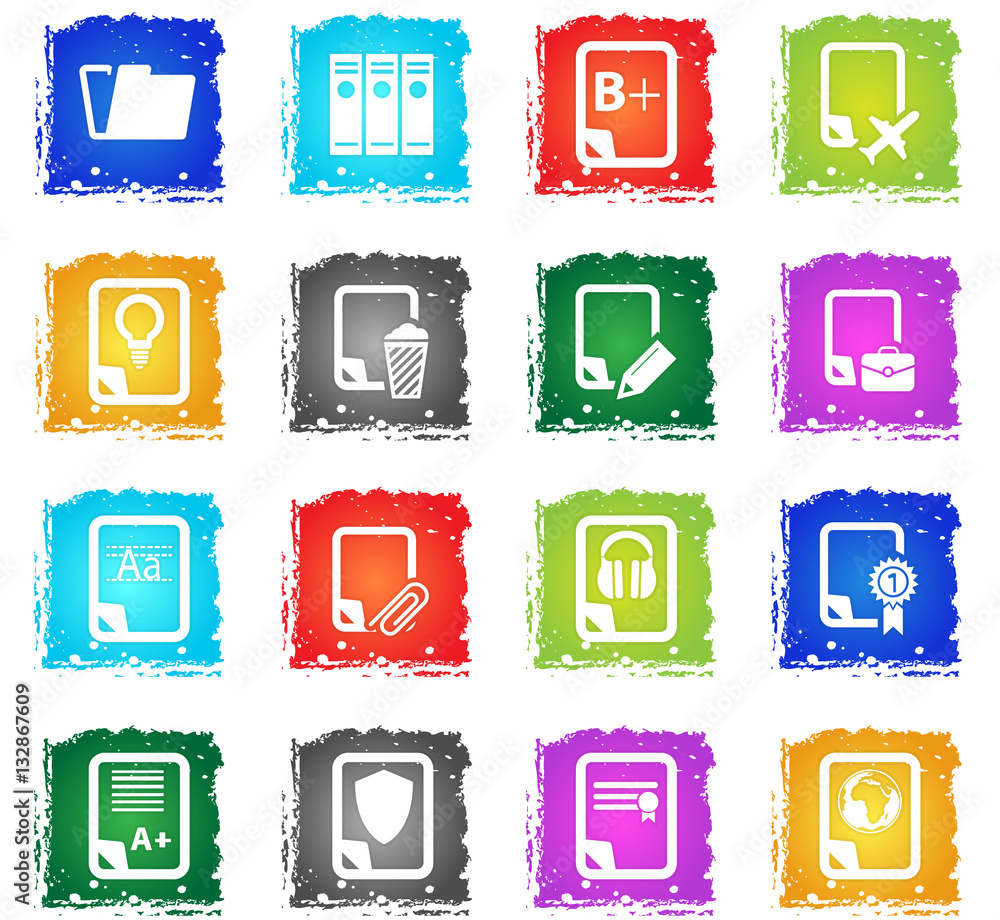 document icon set document icon set