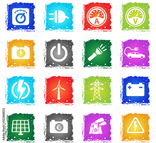 Electricity simply icons