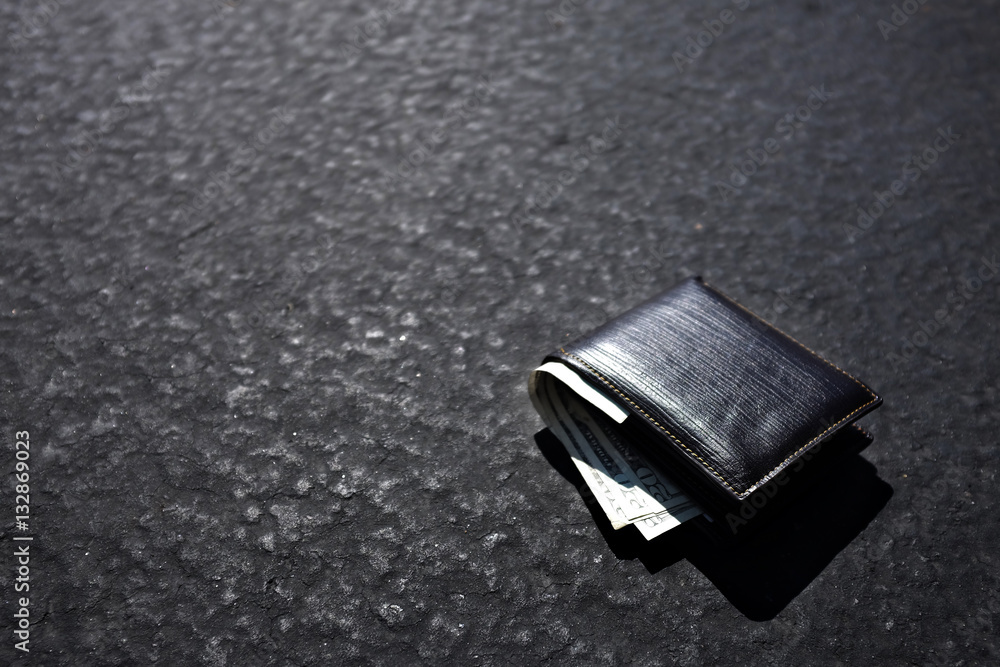 Lost Wallet Lying on Street or Road Lost Wallet Lying on Street or Road