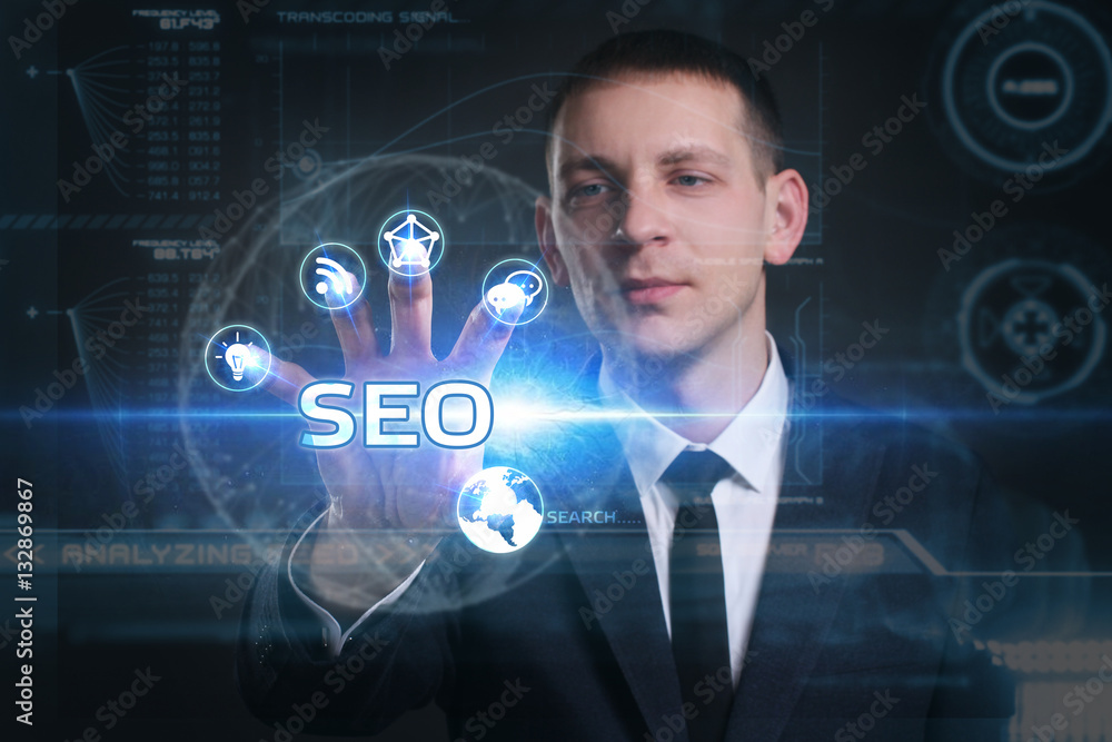 Business, Technology, Internet and network concept. Young busine Business, Technology, Internet and network concept. Young busine