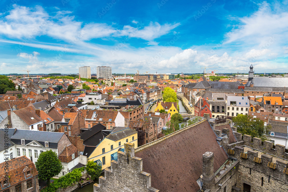 Panoramic view of Gent