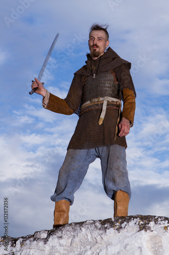 Knight  on a rock with