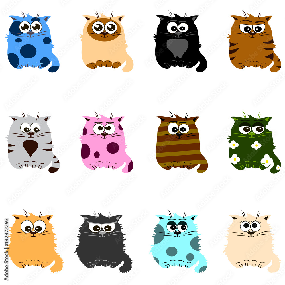Obraz premium illustration of a Cute cat