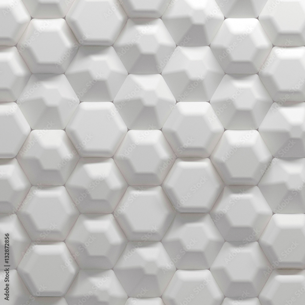 Hexagonal parametric pattern, 3d illustration Hexagonal parametric pattern, 3d illustration