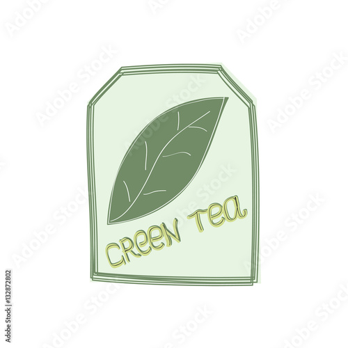 The tag of green tea