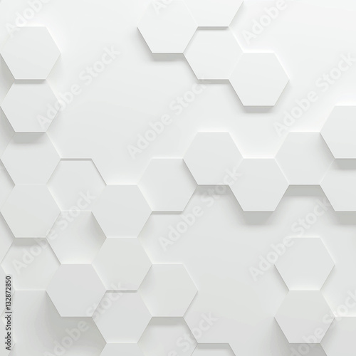 Hexagonal parametric pattern, 3d illustration