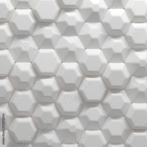Fototapeta Naklejka Na Ścianę i Meble -  Hexagonal parametric pattern, 3d illustration