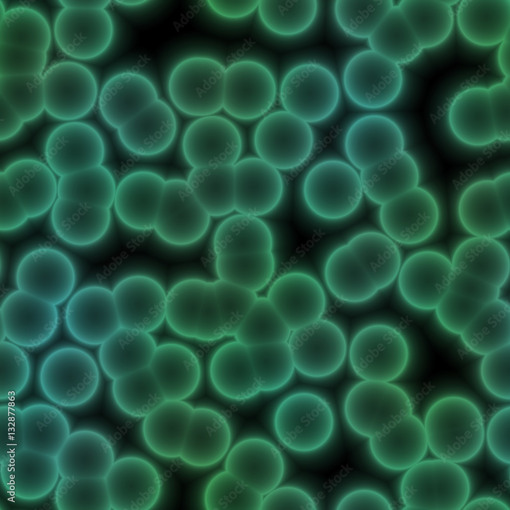 Blue and green graphic seamless bacteria cells texture Blue and green graphic seamless bacteria cells texture