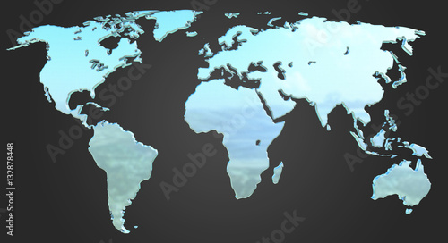 World map Chrome