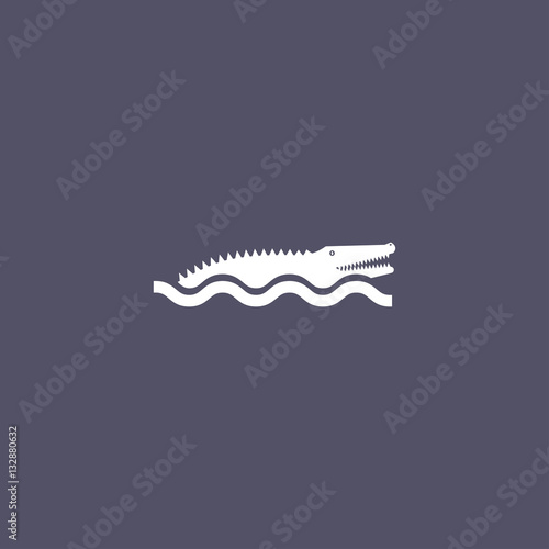 crocodile icon. animal sign