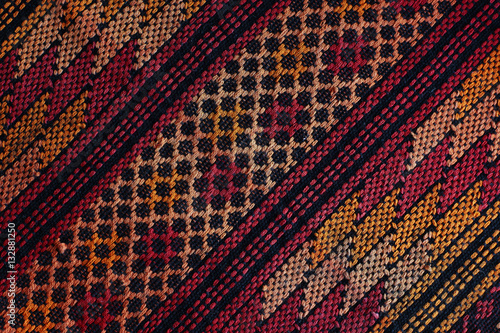 Woven fabric with traditional guatemalan pattern