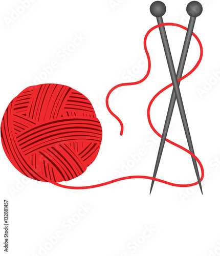 Red ball knitting wool
