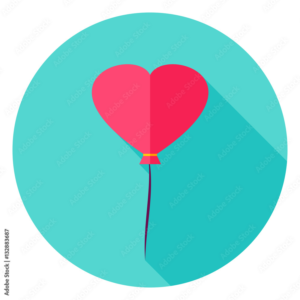 Heart Balloon Circle Icon