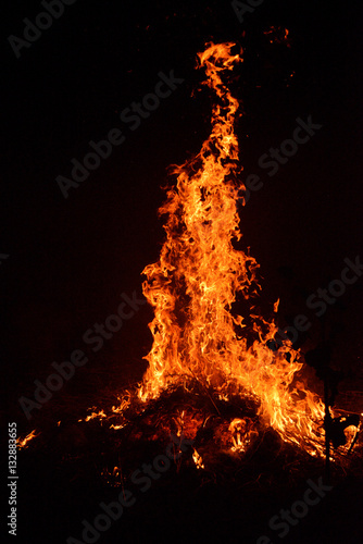 Huge flames bonfire night