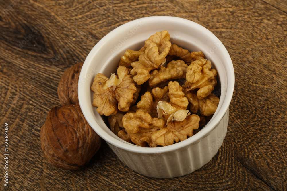 Opened walnuts Opened walnuts