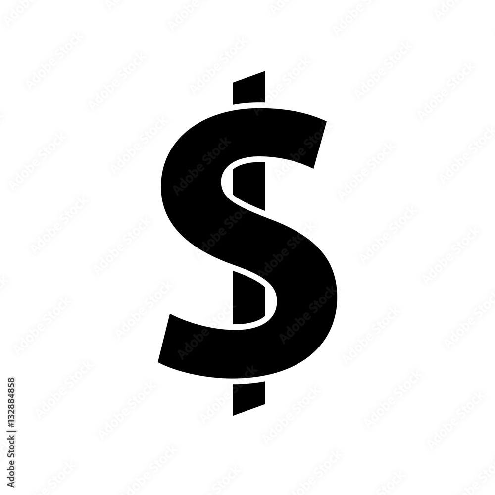 American dollar icon. Black icon isolated on white background. Dollar simple silhouette. Web site page and mobile app design vector element. American dollar icon. Black icon isolated on white background. Dollar simple silhouette. Web site page and mobile app design vector element.