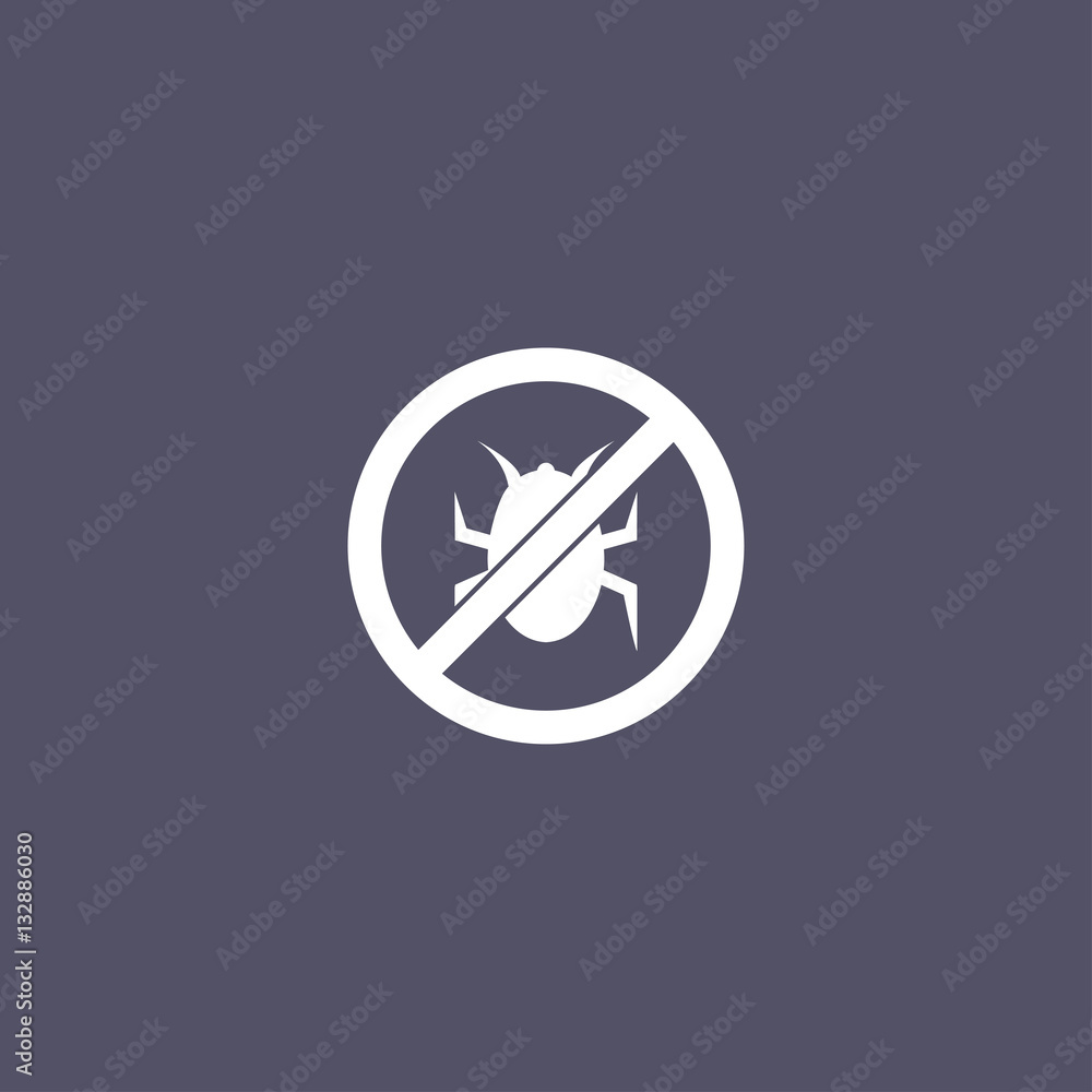 bug forbidden icon bug forbidden icon