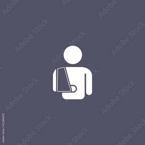 human broken arm icon