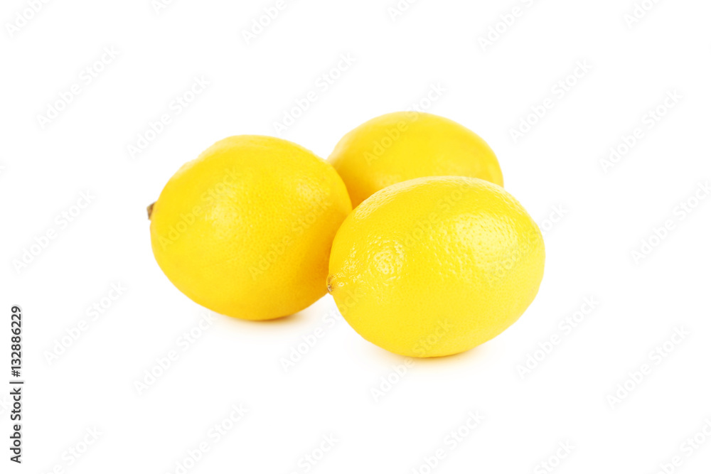Lemon fruits isolated on a white background