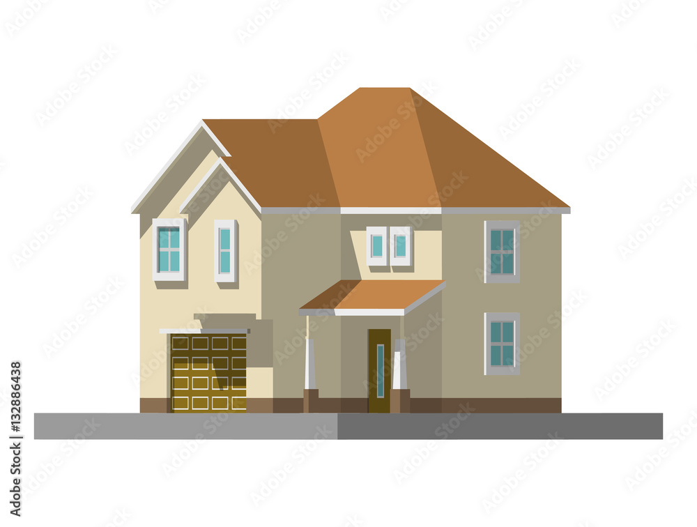 image of a private house. vector illustration