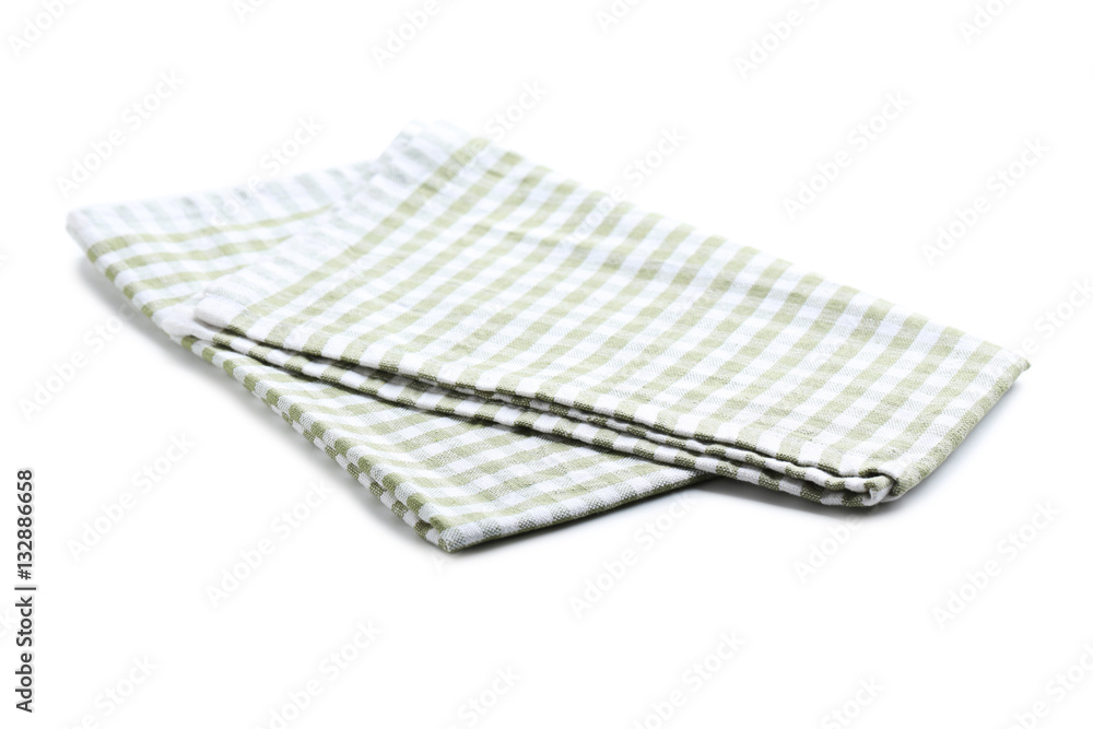Folded napkin on white background Folded napkin on white background