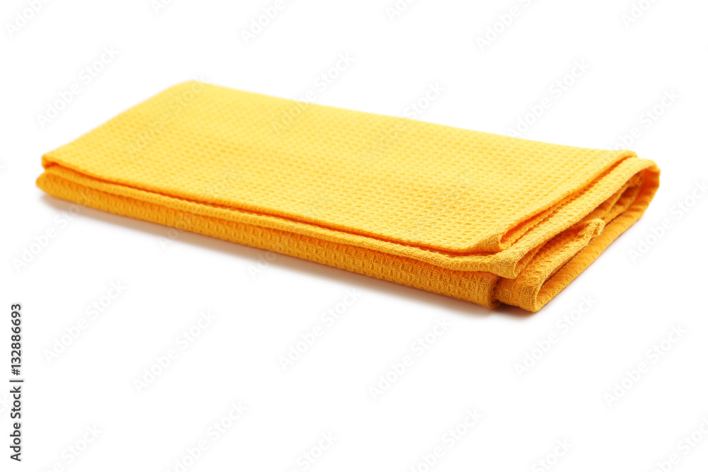 Folded napkin on white background Folded napkin on white background