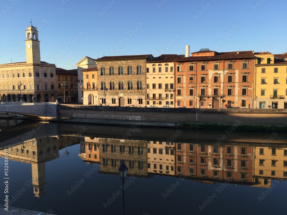 Italian waterfront cityscape