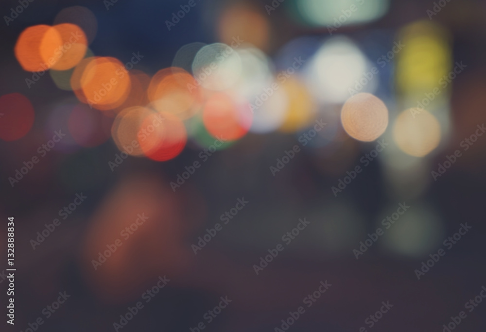 Blurred background of evening city street