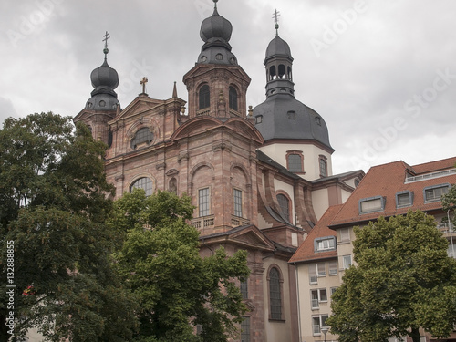 View on a Jesuit Church in Mannheim in Germany