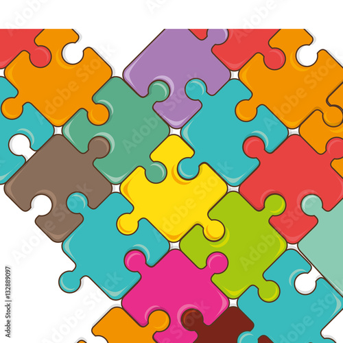 puzzle pieces isolated icon vector illustration design