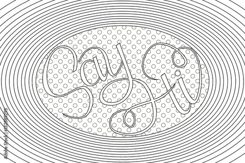 Hand drawn phrase Say Hi. Lettering design for posters, t-shirts, cards, invitations, stickers, banners, advertisement.