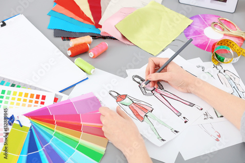 Young fashion designer work...