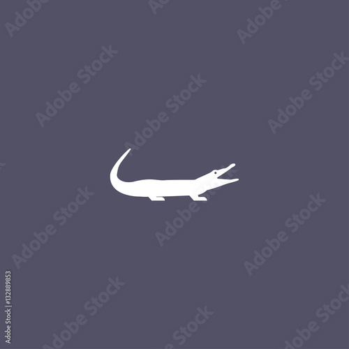crocodile icon. animal sign