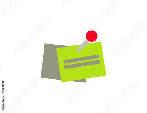 Vector flat colorful modern notes office icon